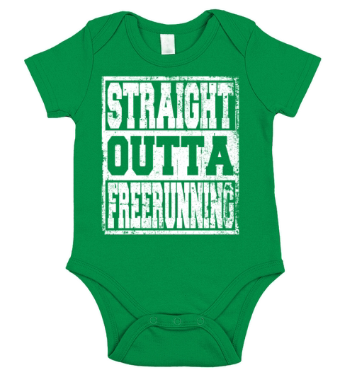 Freerunning Saying Funny Short Sleeve Baby One-Piece