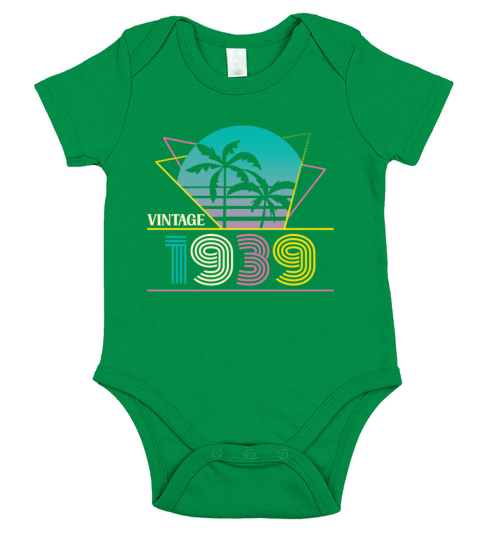 Funny Birthday Born in 1939 Limited Edition Short Sleeve Baby One-Piece