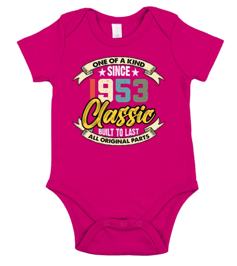 Funny Birthday Born in 1953 Limited Edition Short Sleeve Baby One-Piece
