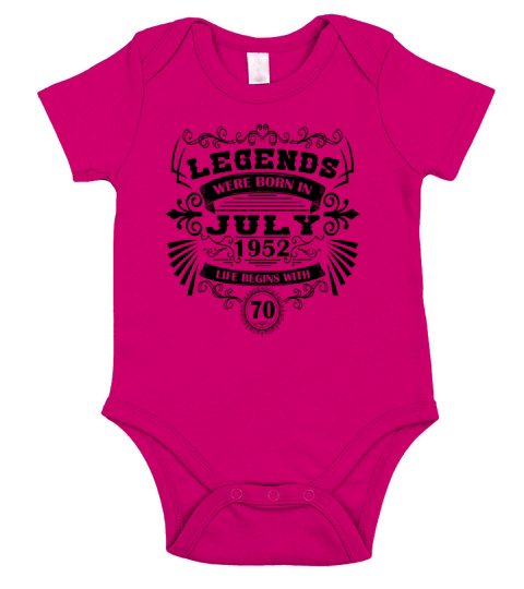 Funny Sayings for 50th Birthday July 1952 Vintage Short Sleeve Baby One-Piece