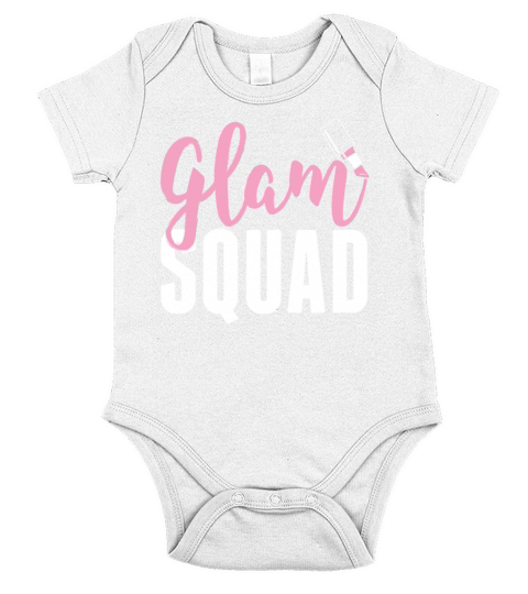 Glam Squad Funny Makeup Cheer Short Sleeve Baby One-Piece