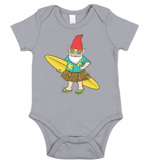 Gnome Hawaiian Long Sleeve Shirt Short Sleeve Baby One-Piece