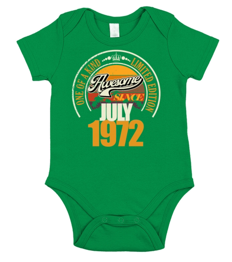 Great since July 1972 50th birthday saying 50 Short Sleeve Baby One-Piece
