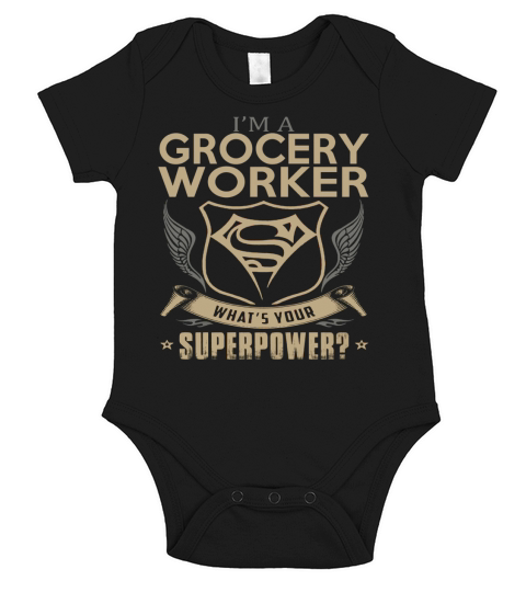GROCERY WORKER Short Sleeve Baby One-Piece