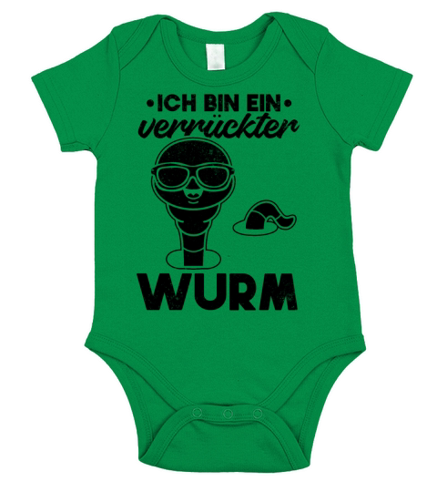 Im A Crazy Worm Cool Compost Worm With Sunglasses Short Sleeve Baby One-Piece