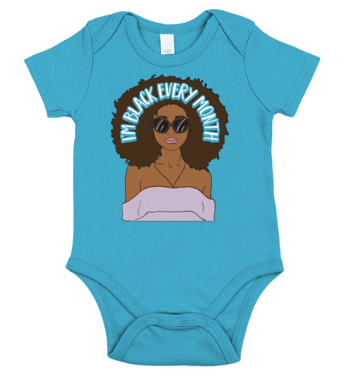 Im Black every Month African American Woman Short Sleeve Baby One-Piece