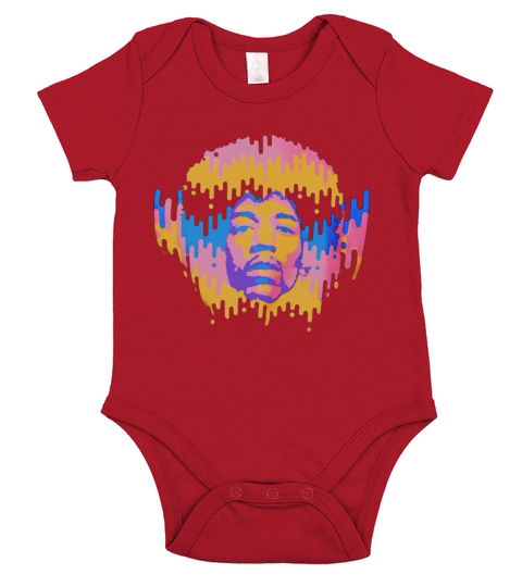 Jimi Hendrix Neon Melt Short Sleeve Baby One-Piece