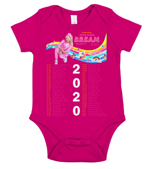 Jojo Siwa Dream 2020 Dates Short Sleeve Baby One-Piece