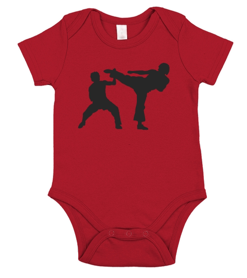 Karate Spar Fight Short Sleeve Baby One-Piece