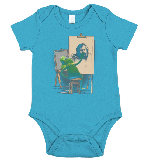 Kermit the frog painting Jim Henson Short Sleeve Baby One-Piece