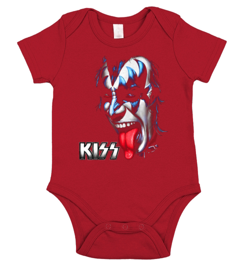 Kiss Band Short Sleeve Baby One-Piece