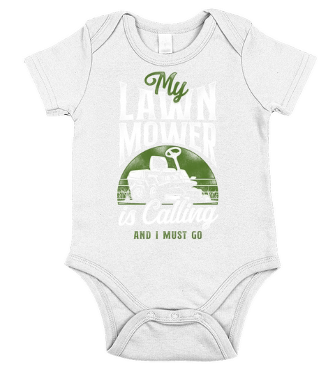 Lawn Mower Mowing Dad Father Short Sleeve Baby One-Piece