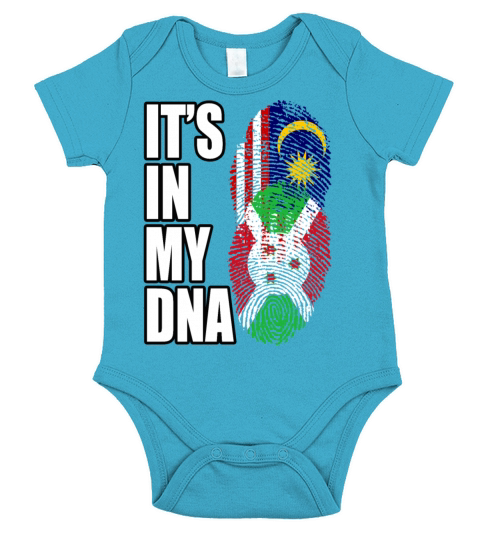 Malaysian And Burundian Mix Heritage DNA Flag Short Sleeve Baby One-Piece
