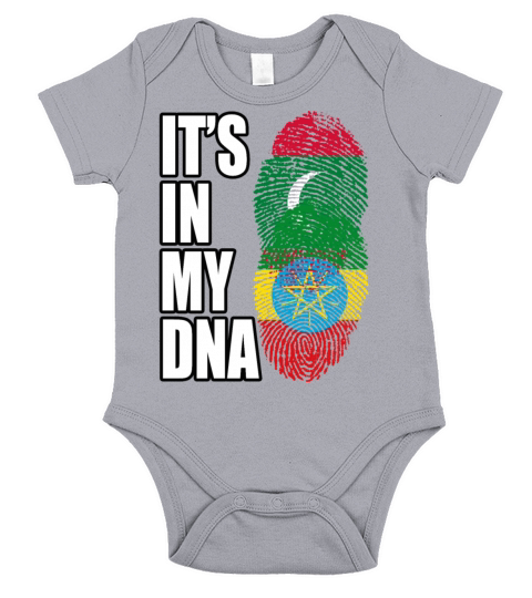 Maldivian And Ethiopian Mix Heritage DNA Flag Short Sleeve Baby One-Piece