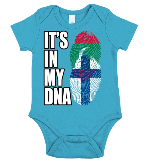 Maldivian And Finland Mix Heritage DNA Flag Short Sleeve Baby One-Piece
