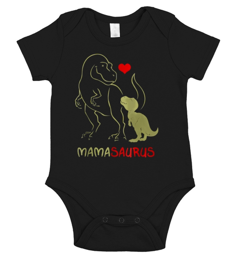 Mamasaurus T shirt T rex Mama Saurus Dinosaur Women Mom Gift Short Sleeve Baby One-Piece