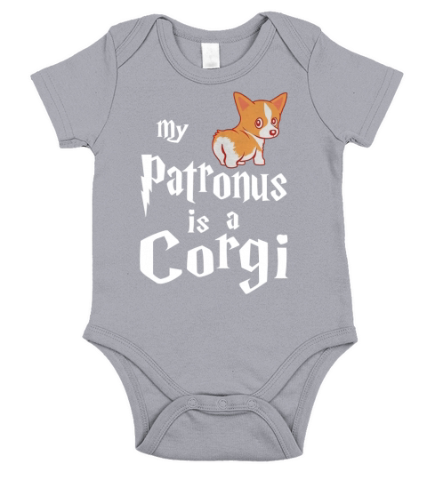 Mein Patronus ist ein Corgi Shirt Black Youth Short Sleeve Baby One-Piece