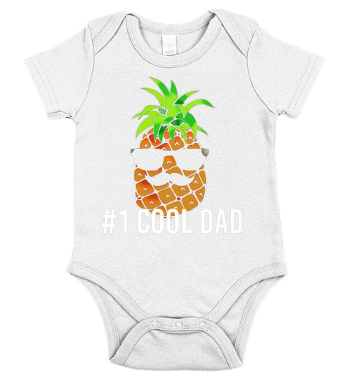 Mens #1 Cool Dad Mr Pineapple Fathers Day Shirt Black Men B0728KBW2X 1 Short Sleeve Baby One-Piece