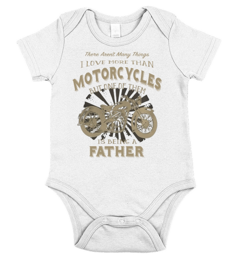 Motorcycle Father Shirt Funny Vintage Biker Dad T-Shirt Short Sleeve Baby One-Piece