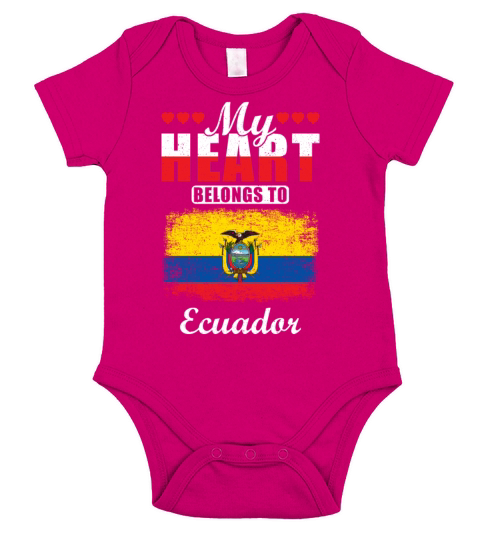 My Heart Belongs to Ecuador Short Sleeve Baby One-Piece