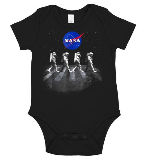 Nasa Walking Astronauts In Space - Abbey Road Short Sleeve Baby One-Piece