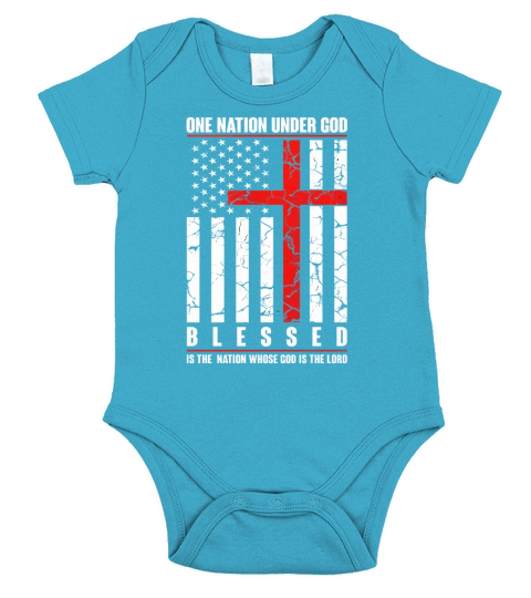 One Nation Under God Short Sleeve Baby One-Piece
