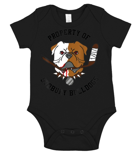 Property Of Sudbury Bulldog Funny Short Sleeve Baby One-Piece