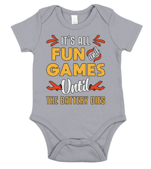 RC Plane Its Fun And Games Pilot Funny RC Planes Short Sleeve Baby One-Piece