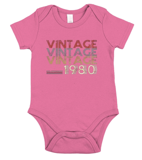 Retro Classic Vintage 1980 38th Gift 38 Years Old Short Sleeve Baby One-Piece