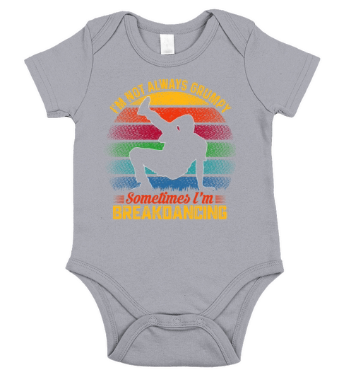 Retro Vintage Style Break-Dancer Sometimes Short Sleeve Baby One-Piece