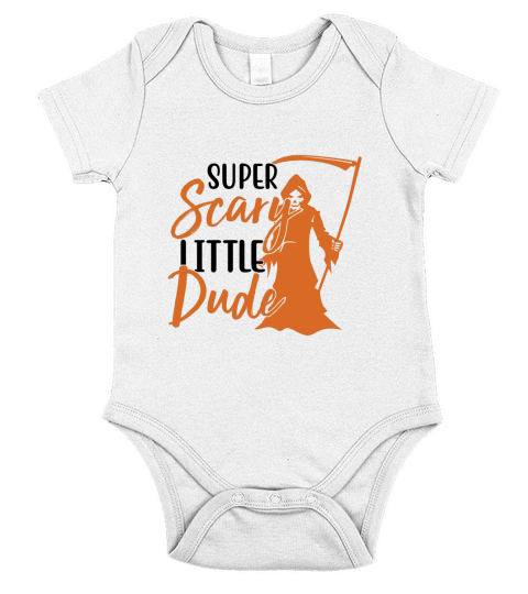 Super Scary Little Dude Halloween Short Sleeve Baby One-Piece