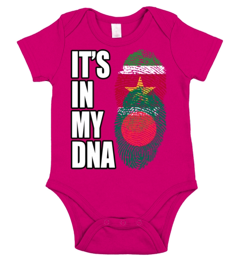 Surinamese And Bangladeshi Vintage Heritage DNA Fl Short Sleeve Baby One-Piece