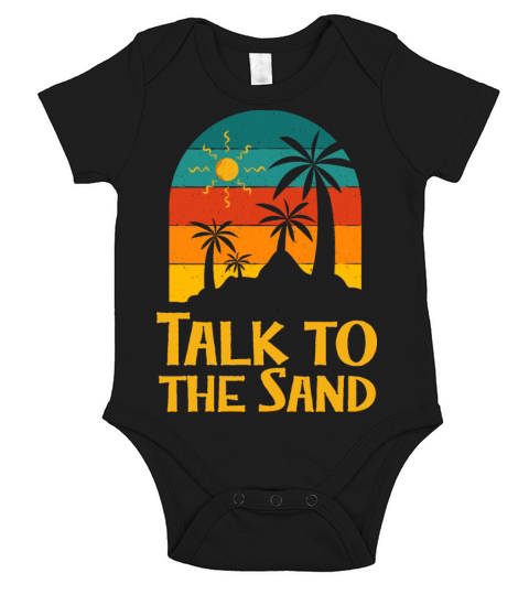 Talk to the Sand Beach Summer Ocean Tropical Short Sleeve Baby One-Piece