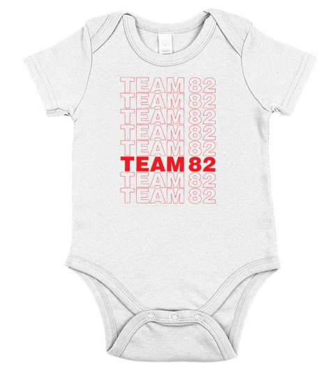 Team 82 tshirt by RedRacingTeam Short Sleeve Baby One-Piece