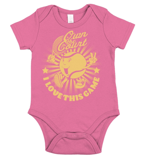 Tennis Cartoon Short Sleeve Baby One-Piece