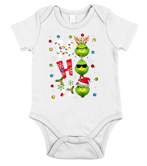 The Grinch Ho Ho Ho Christmas shirt Short Sleeve Baby One-Piece