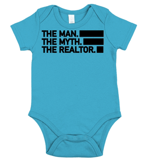 The man the myth the realtor retro vintage Short Sleeve Baby One-Piece