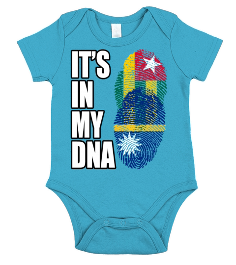 Togolese And Nauruan Mix Heritage DNA Flag Short Sleeve Baby One-Piece