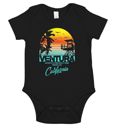 ventura California beach shirt Short Sleeve Baby One-Piece