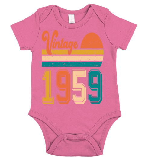 Vintage 1959 birthday gift Short Sleeve Baby One-Piece