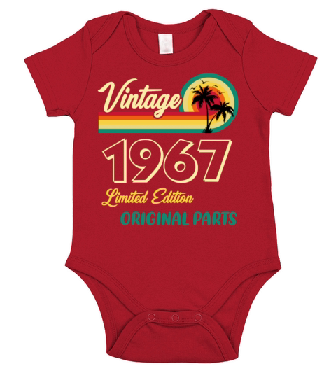Vintage 1967 Limited Edition Original Parts Short Sleeve Baby One-Piece