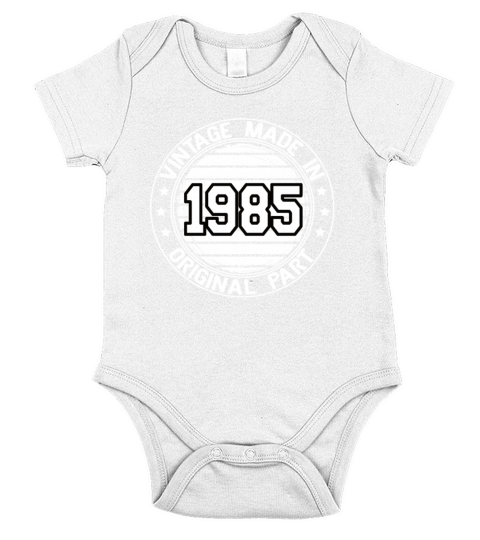 Vintage Made In 1985 Original Part Birthday 1985 Short Sleeve Baby One-Piece