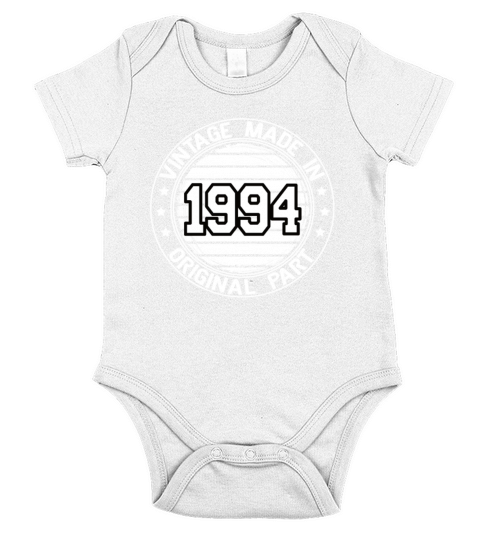 Vintage Made In 1994 Original Part Birthday 1994 Short Sleeve Baby One-Piece
