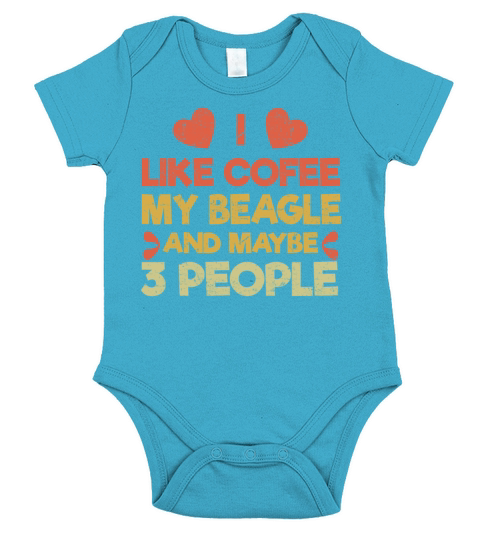 Vintage Pet Dog Like Coffee Love Beagle Short Sleeve Baby One-Piece