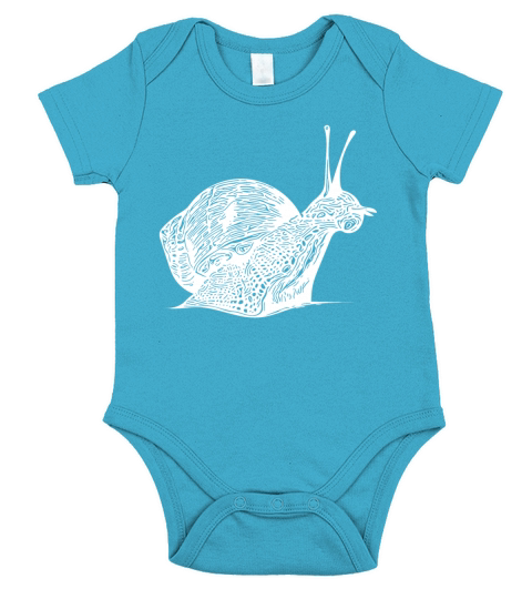 Vintage Realistic Snail Short Sleeve Baby One-Piece