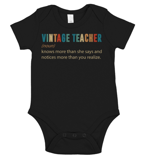 Vintage Teacher Knows More Than She Says Short Sleeve Baby One-Piece