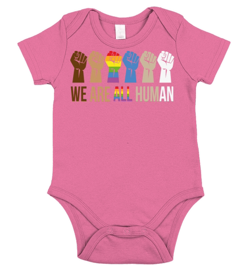 We Are All Human Pride Month For Lesbian and Gays Short Sleeve Baby One-Piece