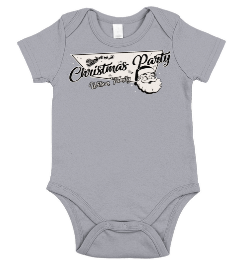 Wilson Family Ready for Christmas Party Short Sleeve Baby One-Piece