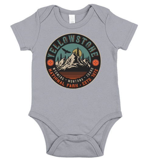 Yellowstone National Park Hiking Camping Short Sleeve Baby One-Piece