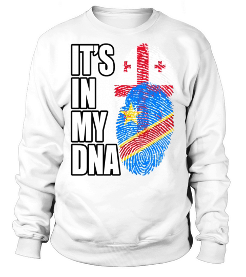 Georgian And Congolese Mix Heritage DNA Flag Sweatshirt Unisex